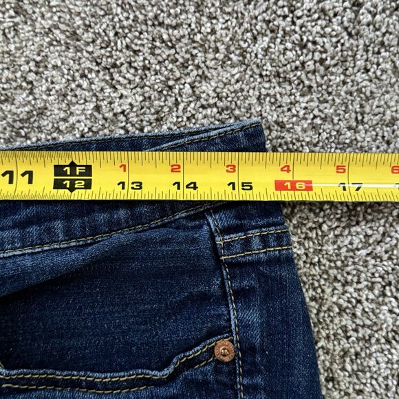 Mossimo Supply Denim Jean Shorts Low Rise Raw Cuffed Hems Juniors Size 9 - Picture 7 of 9